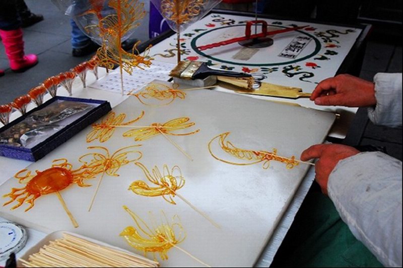 海南糖画民艺表演