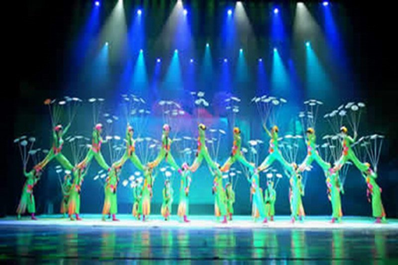 海南海口三亚杂技转碟表演